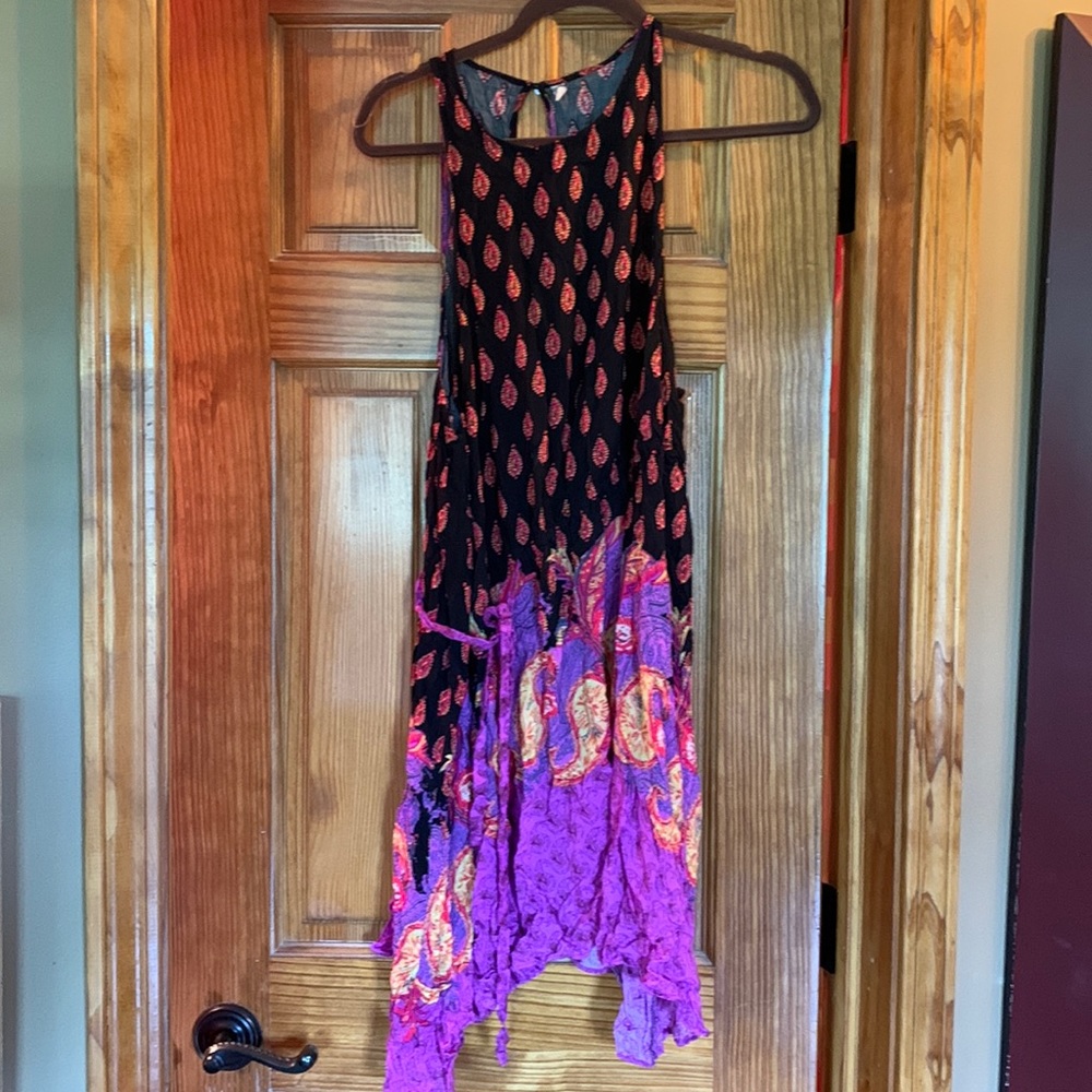 Free People Purple and black tank dress